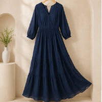 Deep Navy Blue Maxi