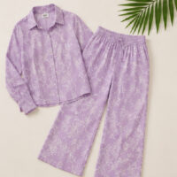 Printed Lavender Co-ord Set